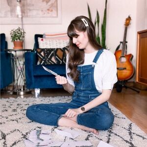 H&M women’s denim overalls